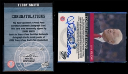 BK (2) Coaches Autographed Cards