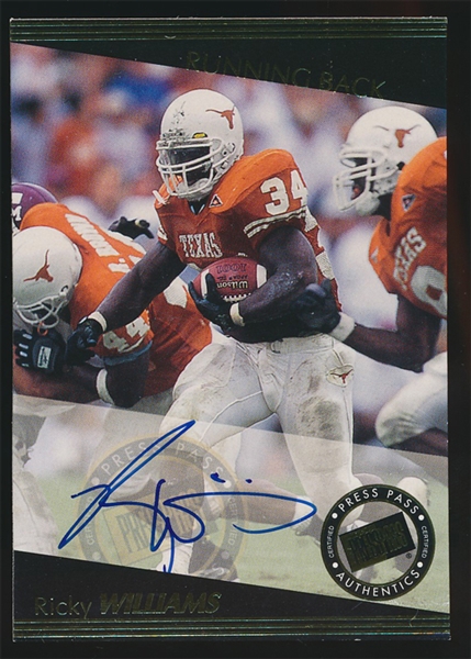 FB 99PressPass Ricky Williams Auto