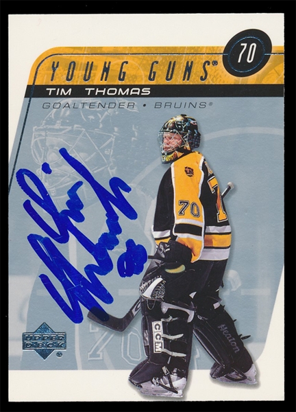 HOC 03UD #429 Tim Thomas Young Guns Autographed