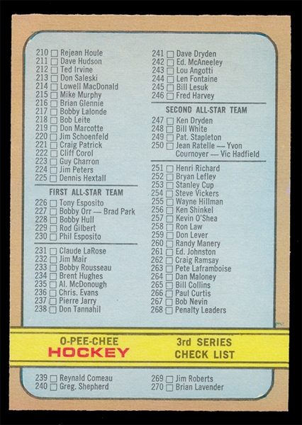 HOC 72/3OPC #334 Checklist