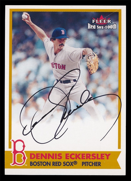 BB 01F Dennis Eckersley Auto Card