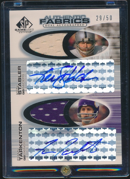FB 04UD SP Stabler/Tarkenton Dual Swatch Auto.