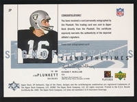 FB 01UD SP Jim Plunkett Auto