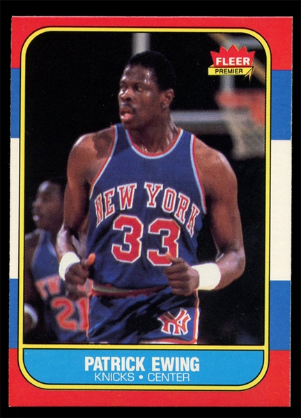 BK 86/7F #32 Patrick Ewing Rookie