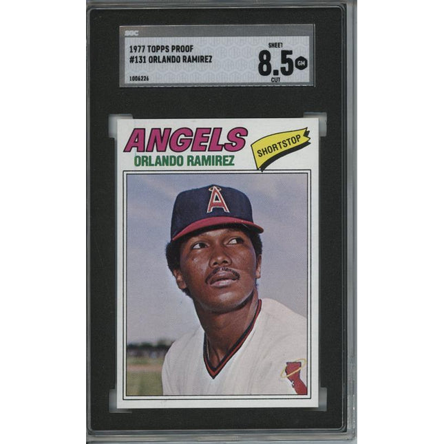 1977 Topps #131 Orlando Ramirez 9 card progressive proof. 61a