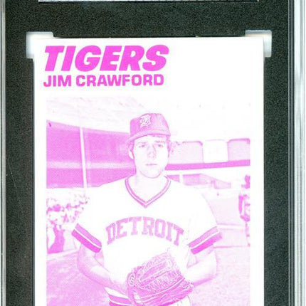 1977 Topps #69 Jim Crawford 9 card progressive proof. 5a