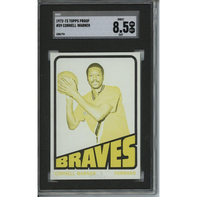 1972 Topps #59 Cornell Warner 9 card progressive proof. 15a