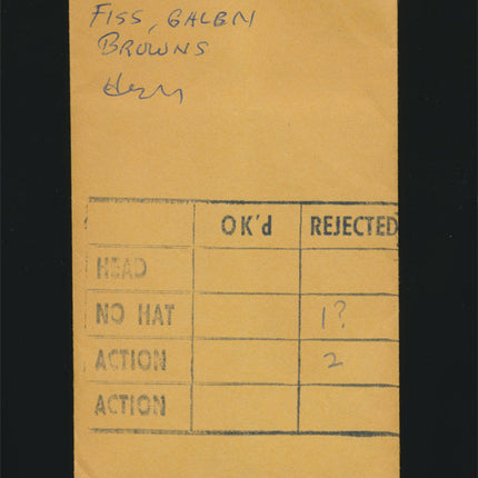 1950's Galen Fiss Topps Original Transparencies (3) Browns w/envelope tp00054