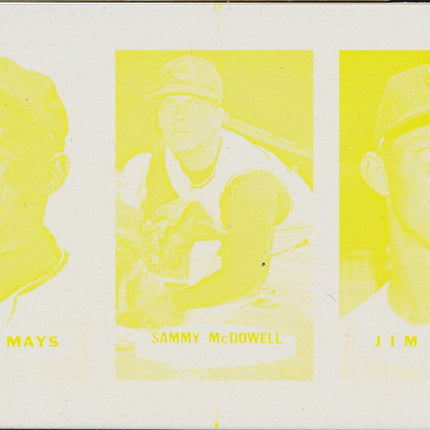1967 Bazooka Panel #16-18 Acetate Proof Set of 4. Mays, McDowell, Kaat