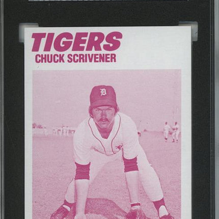 1977 Topps #173 Chuck Scrivener 9 card progressive proof. 41a