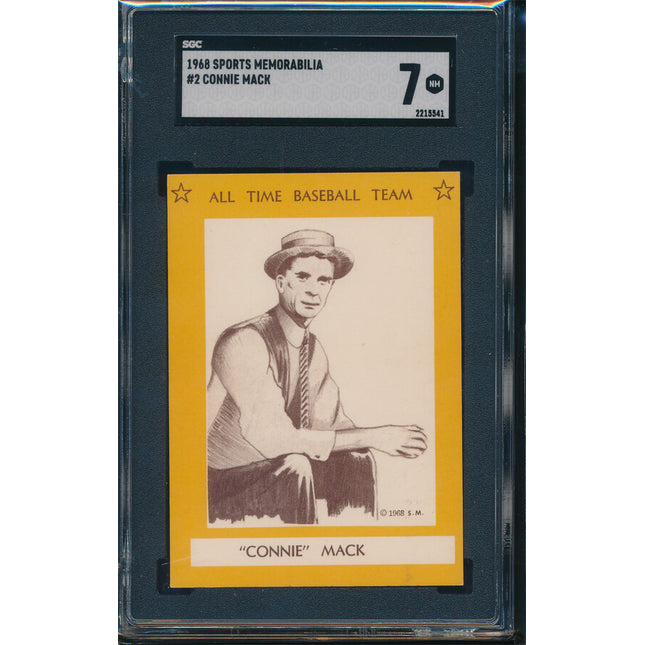 1968 Sports Memorabilia Baseball #2 Connie Mack  SGC 7 NM p03038