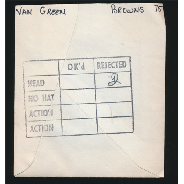 1975 Van Green Topps Original Transparencies (2) Browns w/envelope tp00013