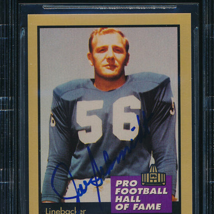1991 Enor Football #126 Joe Schmidt Autographed Beckett Authentic p03250