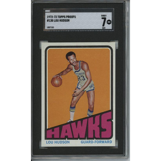 1972 Topps #130 Lou Hudson 9 card progressive proof. 6a