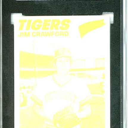 1977 Topps #69 Jim Crawford 9 card progressive proof. 5a