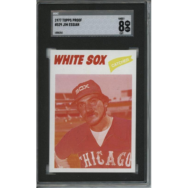 1977 Topps #529 Jim Essian 9 card progressive proof. 55a