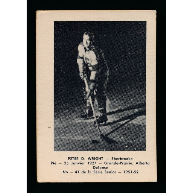 1951-1952 Laval Dairy QSHL Hockey #41 Peter Wright Ex c04309
