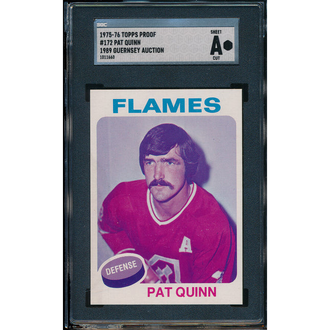 1975/76 Topps Hockey #172 Pat Quinn 11 Card Progressive Proof 75THC15