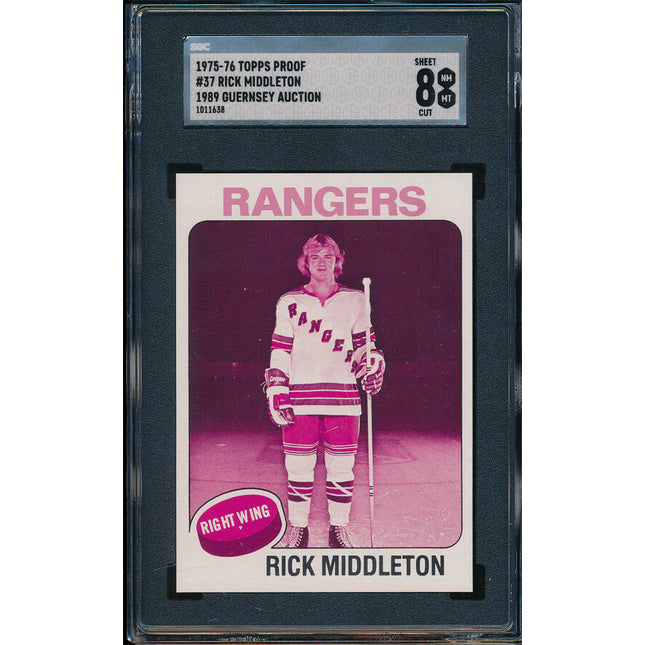 1975/76 Topps Hockey #37 Rick Middleton 11 Card Progressive Proof 75THC14