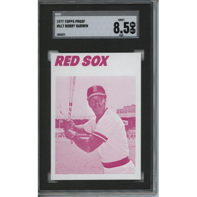 1977 Topps #617 Bobby Darwin 9 card progressive proof. 64a