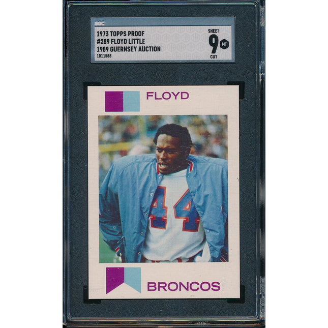 1973 Topps FB 8 Card Progressive Proof #289 Floyd Little 73TFB05