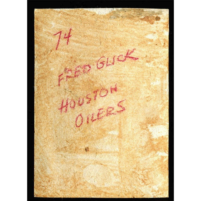 1964 Topps Football Original Flexichrome art #74 Freddy Glick Oilers t0011