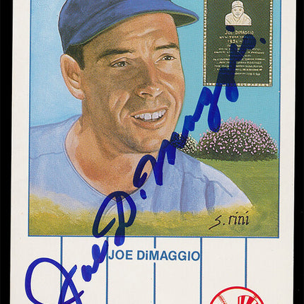 Joe DiMaggio Autographed Yankees "Z" Postcard Beckett Authentic 
