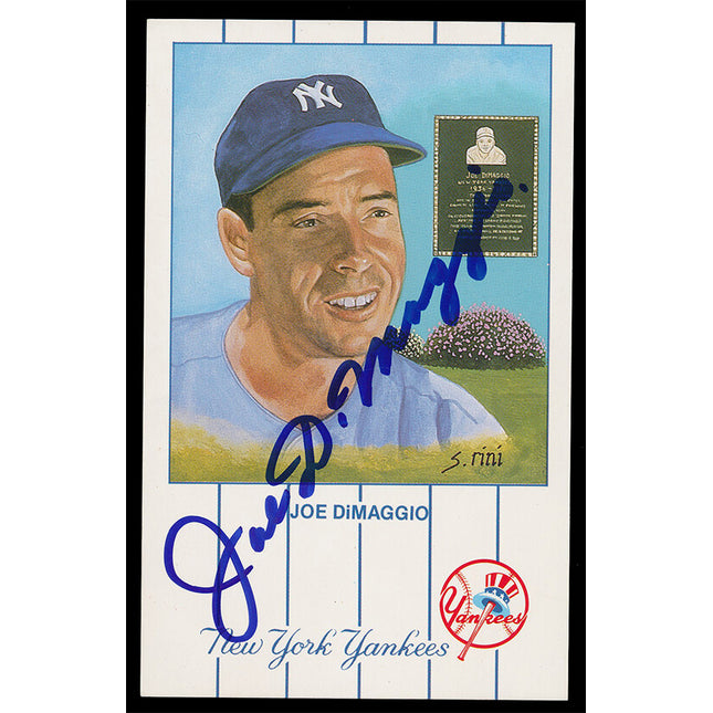 Joe DiMaggio Autographed Yankees "Z" Postcard Beckett Authentic 