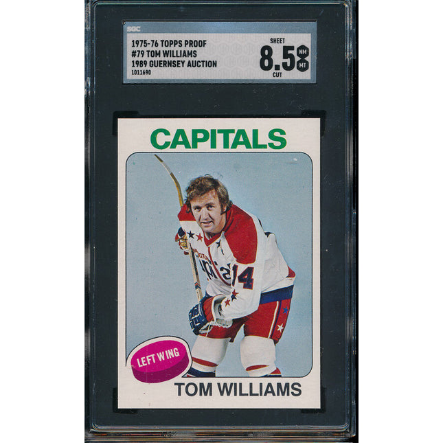 1975/76 Topps Hockey #79 Tom Williams 11 Card Progressive Proof 75THC19