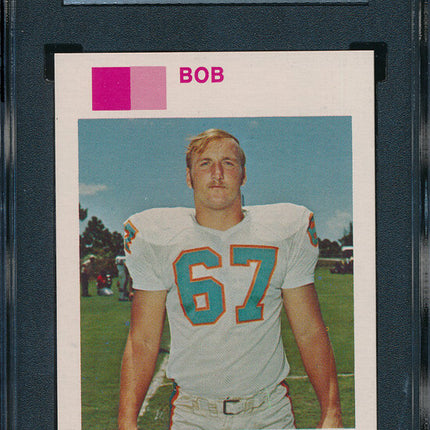 1973 Topps FB 8 Card Progressive Proof #367 Bob Kuechenberg 73TFB10