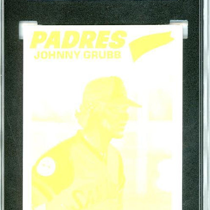 1977 Topps #286 Johnny Grubb 9 card progressive proof. 17a