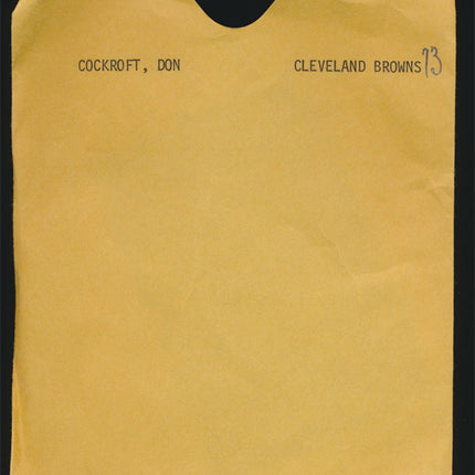 1973 Don Cockroft Topps Original Transparency (1) Browns w/envelope tp00031