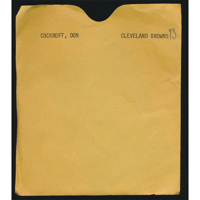 1973 Don Cockroft Topps Original Transparency (1) Browns w/envelope tp00031