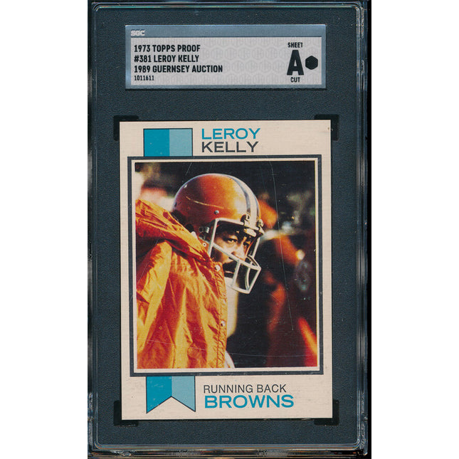 1973 Topps FB 8 Card Progressive Proof #381 Leroy Kelly 73TFB13