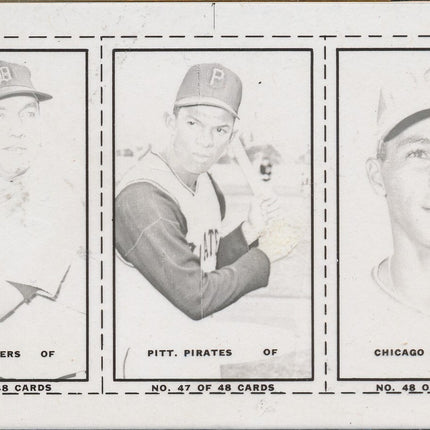 1967 Bazooka Panel #46-48 Acetate Proof Set of 4. Kaline, M.Alou, B. Williams