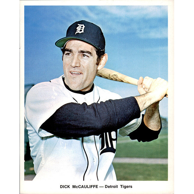1973 Detroit Tigers Team Issued Dick McCauliffe 7" x 8 5/8" Color photo c06144