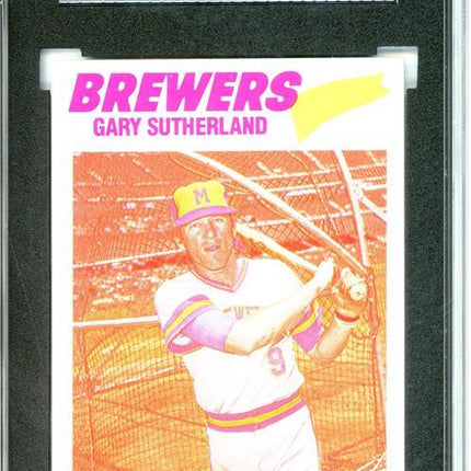 1977 Topps #307 Gary Sutherland 9 card progressive proof. 7a