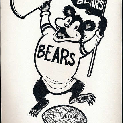(25) 1960's Manny's Baseball Land Team Caricature Chicago Bears
