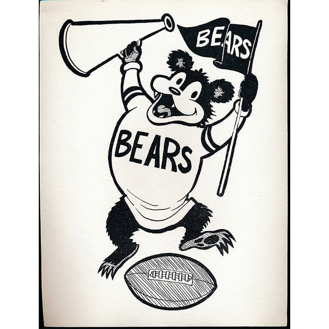 (25) 1960's Manny's Baseball Land Team Caricature Chicago Bears