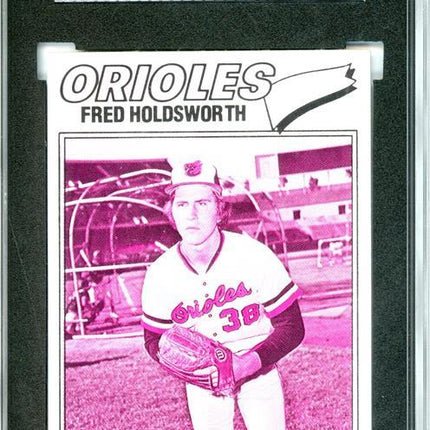 1977 Topps #466 Fred Holdsworth 9 card progressive proof. 8a