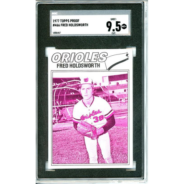 1977 Topps #466 Fred Holdsworth 9 card progressive proof. 8a