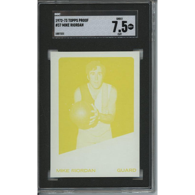 1972 Topps #37 Mike Riordan 9 card progressive proof. 35a