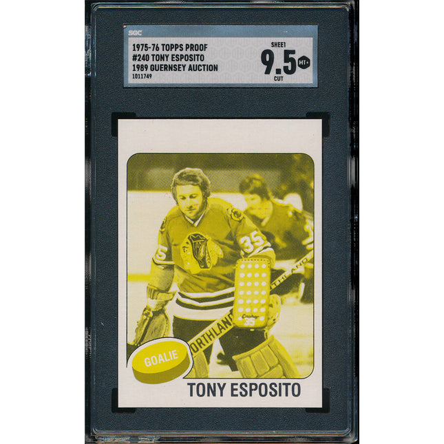 1975/76 Topps Hockey #240 Tony Esposito 11 Card Progressive Proof 75THC11