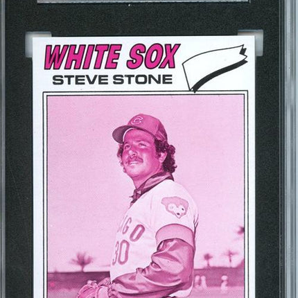 1977 Topps #17 Steve Stone 9 card progressive proof. image variation 24a