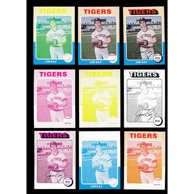 1975 Topps Baseball #89 Jim Ray 9 Card Progressive Proof 75TBB42