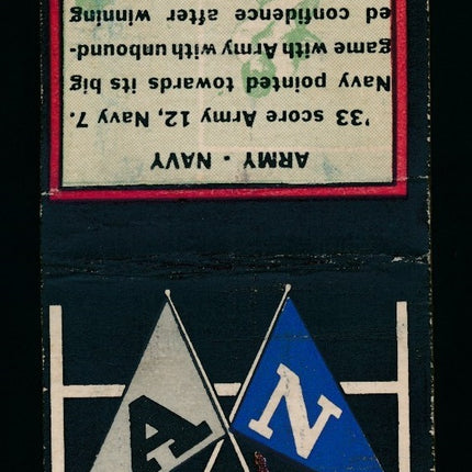 1934 Diamond Matchbook Football Army Vs. Navy Ex c04176