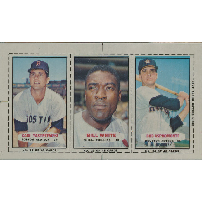 1967 Bazooka Panel #21-24 Acetate Proof Set of 4. Yastrzemski, White, Aspromonte