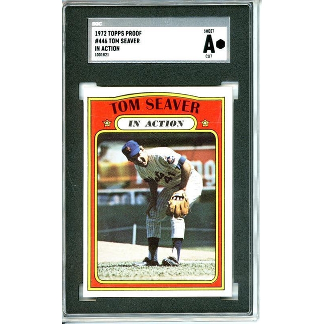 1972 Topps #446 Tom (Action) Seaver 7 card progressive proof. 45a