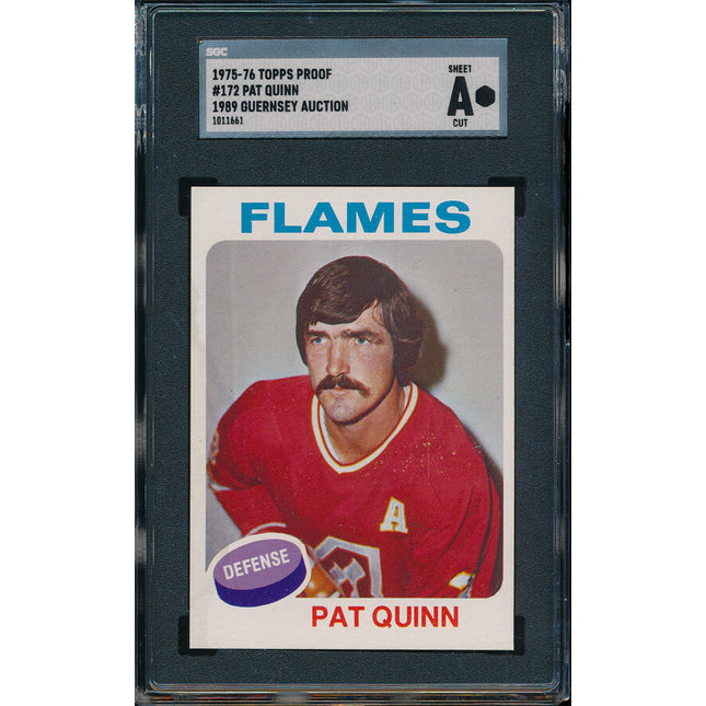 1975/76 Topps Hockey #172 Pat Quinn 11 Card Progressive Proof 75THC15