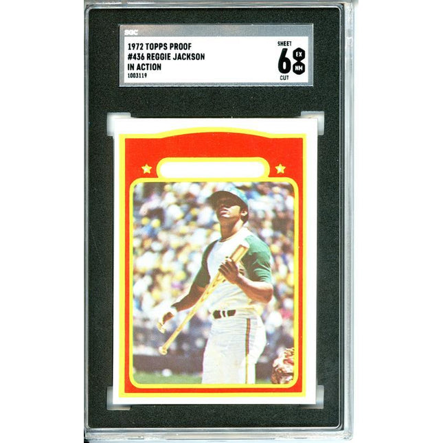 1972 Topps #436 Reggie (Action) Jackson 7 card progressive proof. 37a